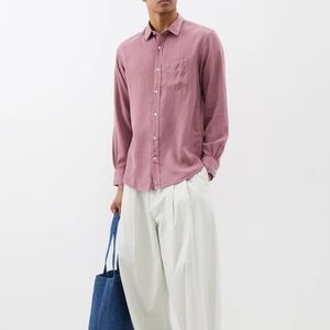 NWOT Officine Generale Lipp Garment-Dyed Tencel Shirt Mens M